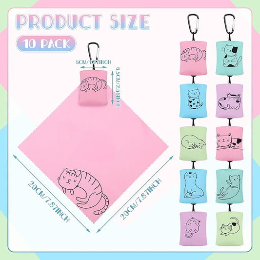 10 Pcs Microfiber Cleaning Cloth