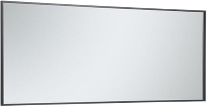 Elegant Decor Eternity 60" x 24" Contemporary Metal Frame Mirror in Black