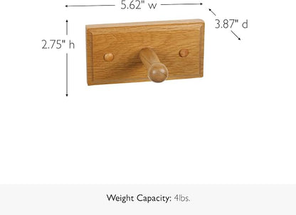 Dalton 4-Piece Bathroom Accessory Set, Honey Oak, Includes Towel Bar, Towel Ring, Toilet Paper Holder, and Robe Hook – Design House, 561258