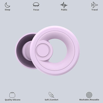 Ear Plugs for Noise Reduction, Reusable Concert Earplugs Hearing Protection