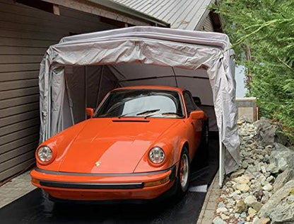 Ikuby Medium Car Shelter - Foldable, Retractable, Lockable, Durable