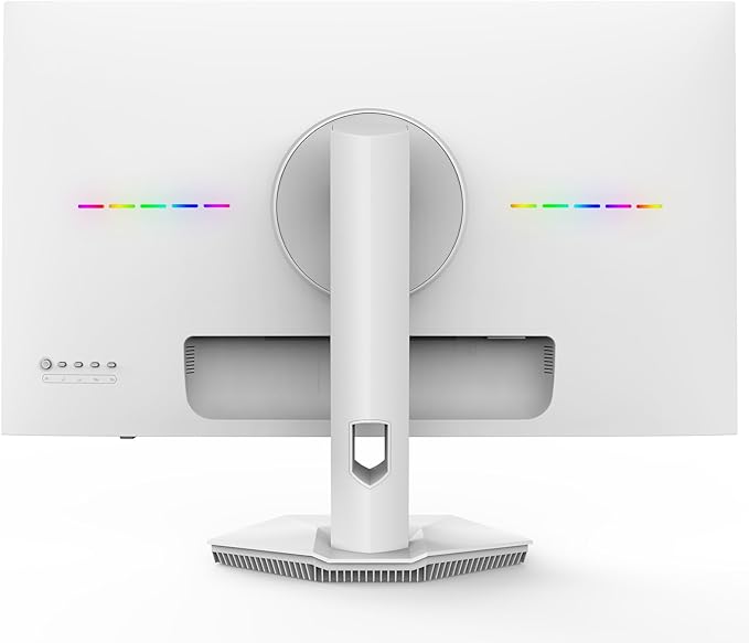 CRUA 27” Gaming Monitor, IPS UHD 3840x2160 4K 160Hz / FHD 320Hz Dual Mode White Computer Monitor, Rotating/Pivot & Height-Adjustable, AMD FreeSync, Built-in Speakers, PIP/PBP, HDMI 2.1 & DP 1.4