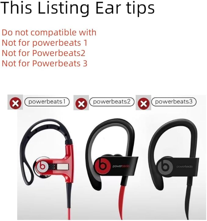 Replacement Ear Tips for Beats Urbeats2.0 Tour2.0 ibeats Beats x, Beats Flex