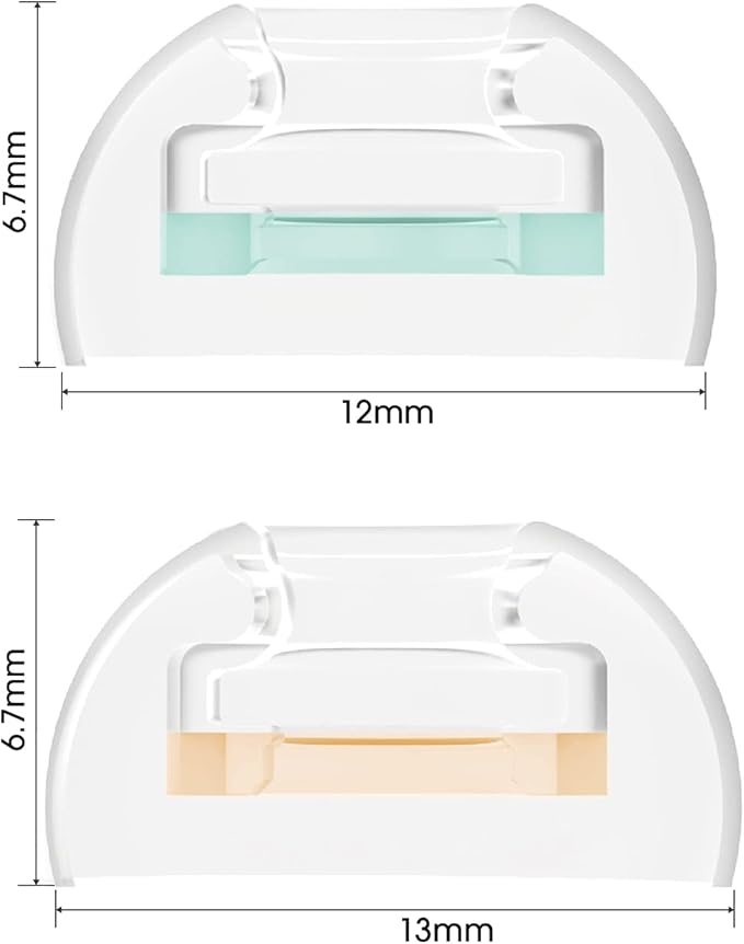 SpinFit CP1025- L/ML- Medical Grade Silicone Patented Ear Tips, Secure Fit and