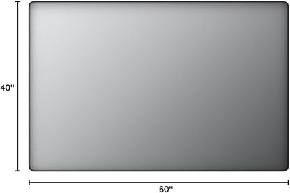 LOAAO 60X40 Inch Black Metal Framed Bathroom Mirror for Wall, Matte Black Bathroom Vanity Mirror Farmhouse, Large Rounded Rectangle Mirror, Anti-Rust, Tempered Glass, Hangs Horizontally or Vertically