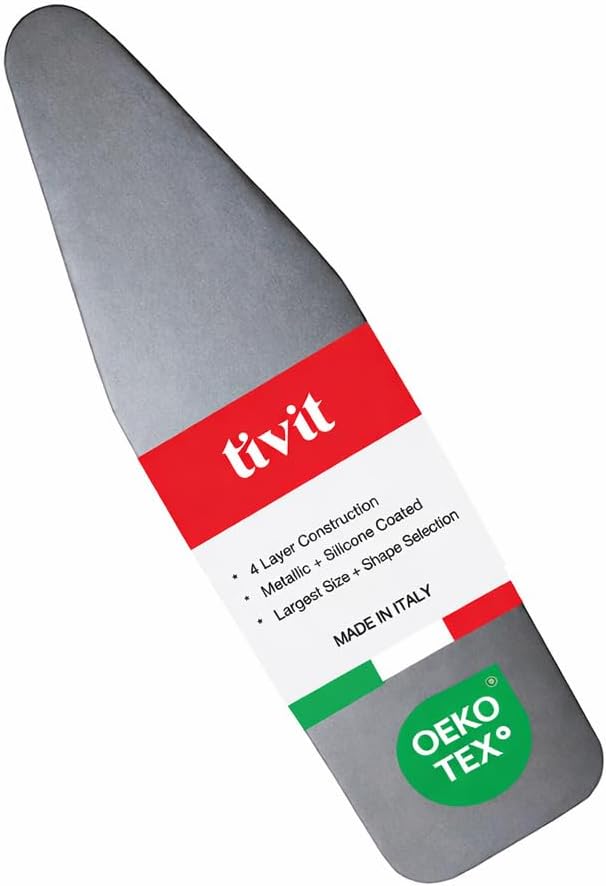 TIVIT Ironing Board Cover 16 x 55” – Made in Italy, Alumitek PRO Heat-Reflective