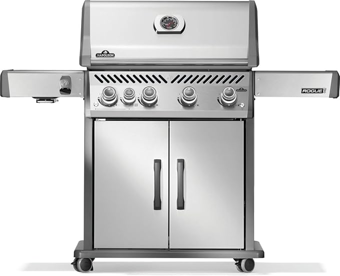 Napoleon Rogue PRO 525 Natural Gas Grill with Infrared Side Burner, Stainless Steel, Durable 5-Burner Gas Grill
