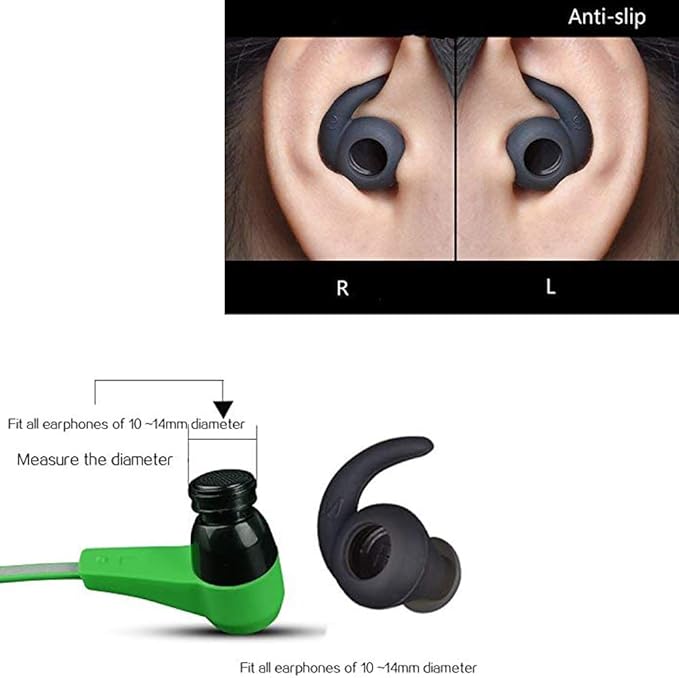 3 Pairs Replacement Anti-Slip Silicone Eartips Earbuds Ear Tips Buds Eargels