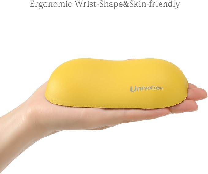 UnivoColors Design-Wave Wrist Rest, Artificial Sheepskin+Memory
