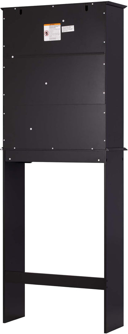 Spirich Over The Toilet Cabinet for Bathroom Storage, Above Toilet Storage Cabinet with Doors and Adjustable Shelves, Espresso