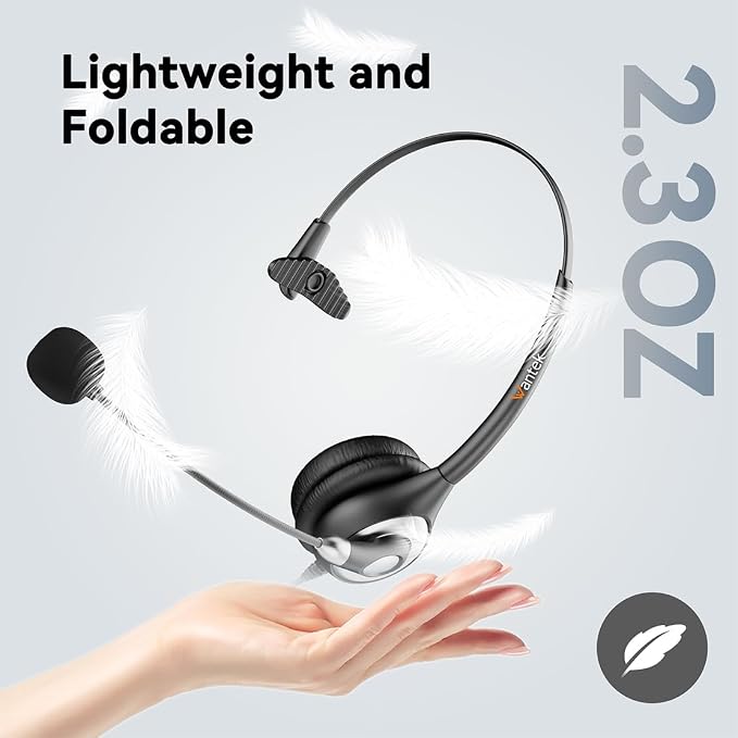 Wantek Headset with Microphone for PC Wired Headphones