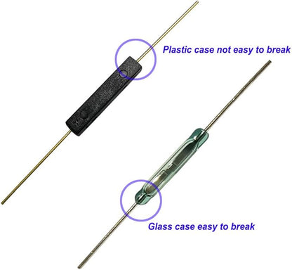 10pcs Plastic Reed Switch Reed Contact Normally Open Magnetic Induction Switch