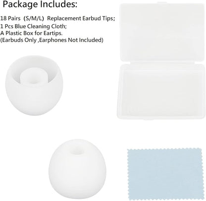 Earbud Tips Soft and Comfortable Headphone Ear Tips Ear Bud Replacement Pieces