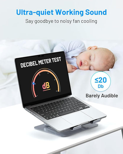 Laptop Cooling Stand with Detachable Thermoelectric Cooler, Adjustable Height &