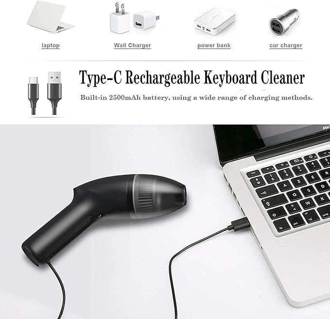 Mini Vacuum Cleaner-Rechargeable, Desk Vacuum Cleaner