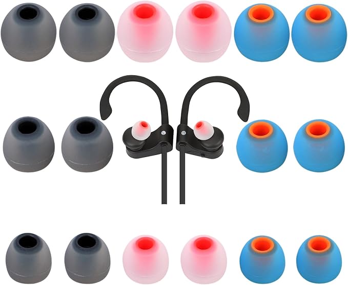 Earbud Tips Ear Bud Tips Soft Anti Slip Washable and Reusable Silicone