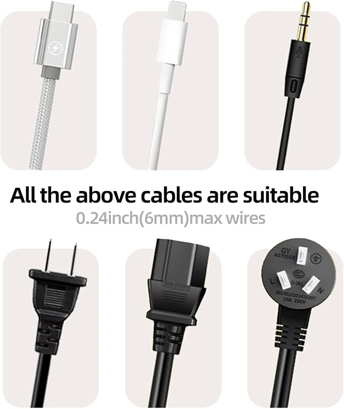 11PCS Cable Management Cord Holder Organizer, Magnetic Cable Clips Adhesive