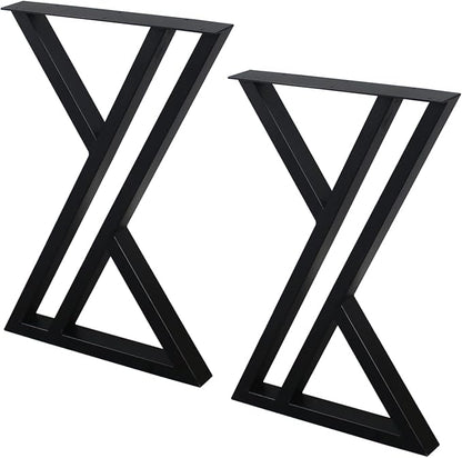 MBQQ Rustic Decor Triangle Table Legs, Heavy Duty Metal, 28' Height, 17.7' Wide, Industrial Modern, DIY Iron Bench Legs