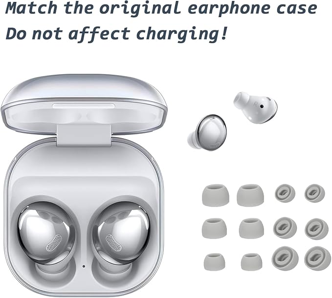 6 Pairs Replacement Eartips for Samsung Galaxy Buds Pro Headphones, Silicone