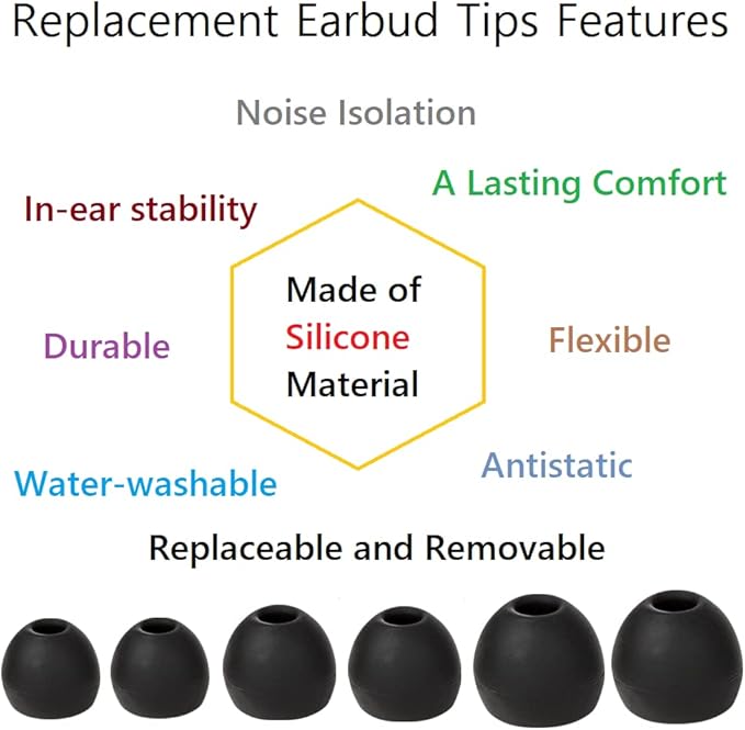 Silicone Earbud Replacement Tips Earbud Tips Ear Bud Covers
