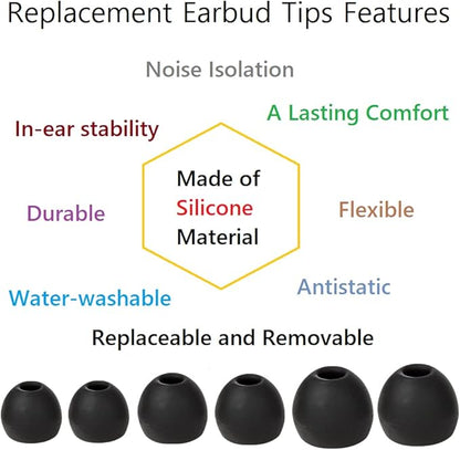 Silicone Earbud Replacement Tips Earbud Tips Ear Bud Covers