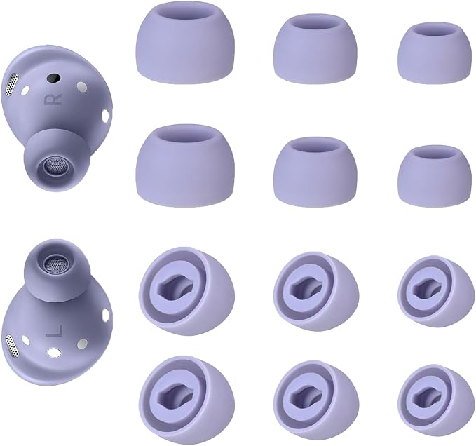 6 Pairs Replacement Eartips for Samsung Galaxy Buds Pro Headphones, Silicone