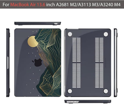 Teryeefi MacBook Air M2 Case 2022 Release A2681 Model, Glossy Plastic Hard