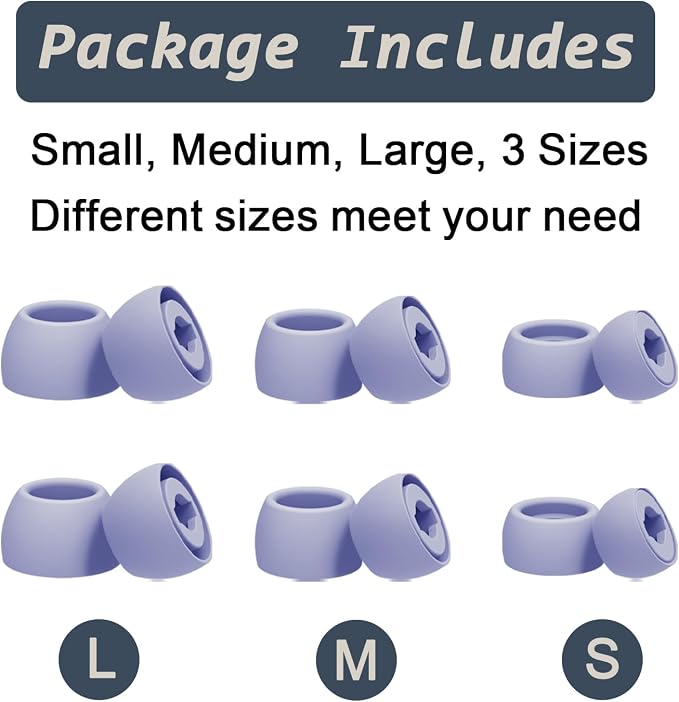 6 Pairs Replacement Eartips for Samsung Galaxy Buds Pro Headphones, Silicone