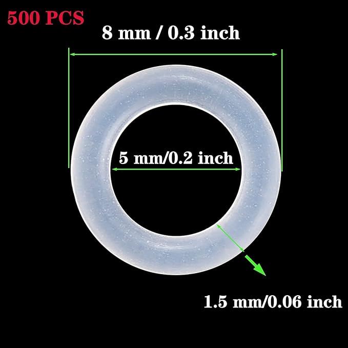 Silicone 500PCS 40A Clear Universal O-Ring Switch Dampeners Keycap Sealing