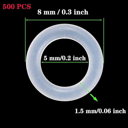 Silicone 500PCS 40A Clear Universal O-Ring Switch Dampeners Keycap Sealing