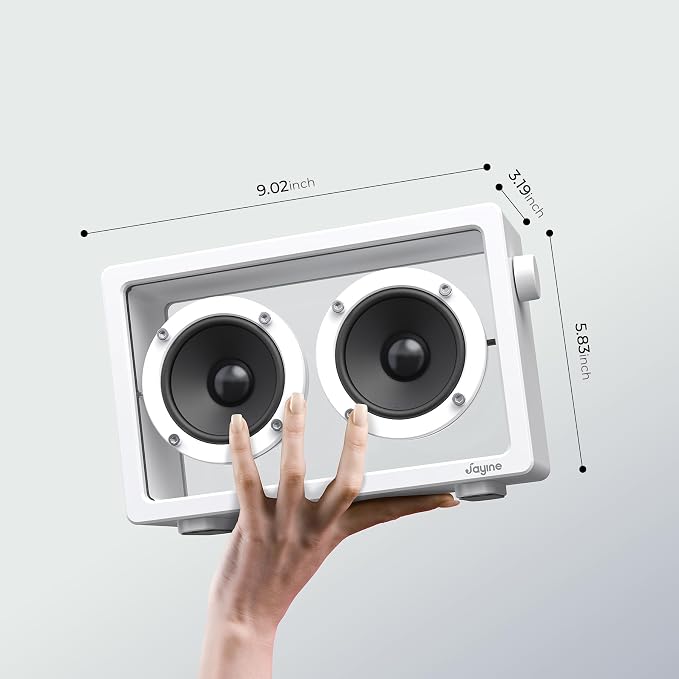 Cassette Portable Bluetooth Speaker, 16W Minimalist Speakers Bluetooth Wireless