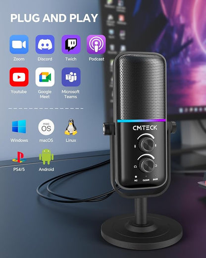 CMTECK USB Microphone for PC, Laptop – Computer Microphone