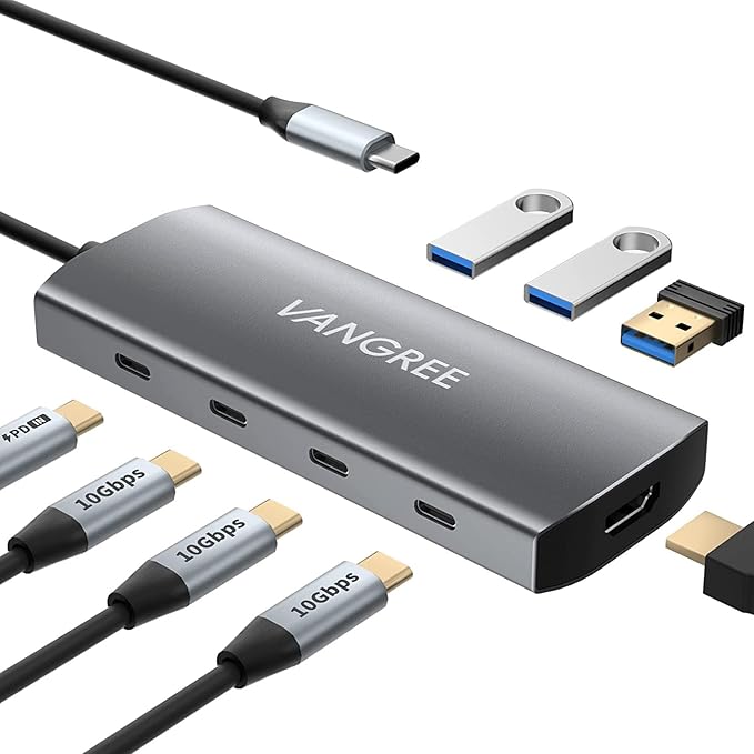 VANGREE USB C Hub, 3 USB 3.2 Gen 2 Ports