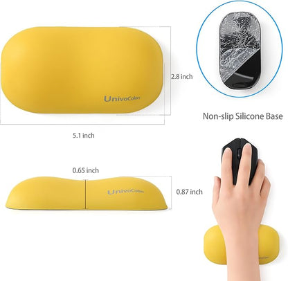 UnivoColors Design-Wave Wrist Rest, Artificial Sheepskin+Memory