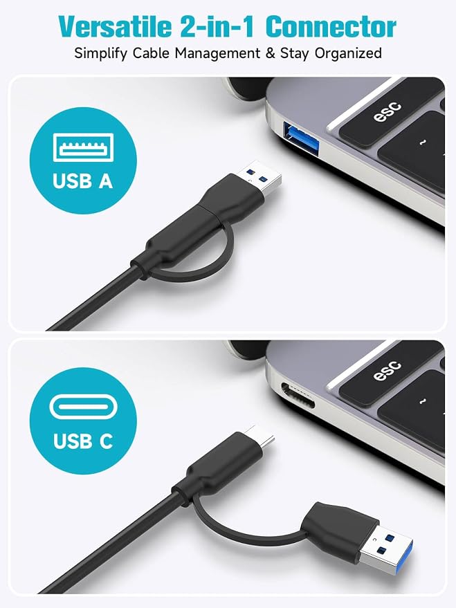 Powered USB Hub, ikuai 10-Port USB 3.2 / USB C Hub,