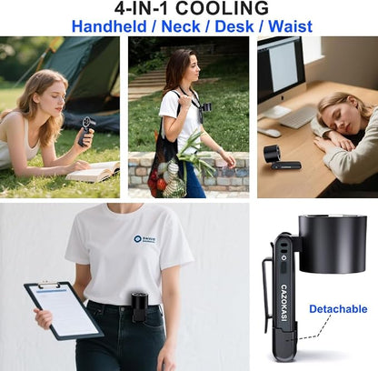 CAZOKASI Rechargeable Strong Wind Handheld Fan