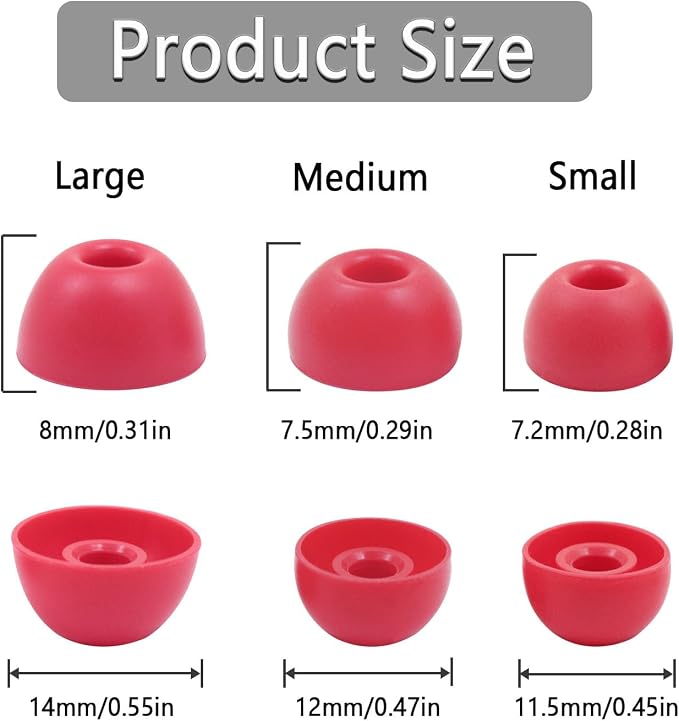 Replacement Silicone Ear Tips for Beats Fit Pro/Studio Buds/Studio Buds+
