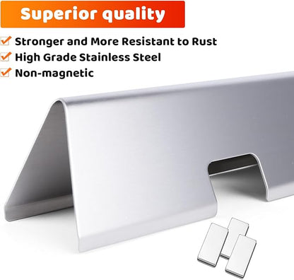 Uniflasy 15.3" Flavorizer Bars for Weber Spirit 300 and GS4 II Spirit 300 Series, Spirit E310 S310 E320 S320 E330 S330 Gas Grills with Front Mounted Control Panels, Stainless Steel Heat Plate, 7636