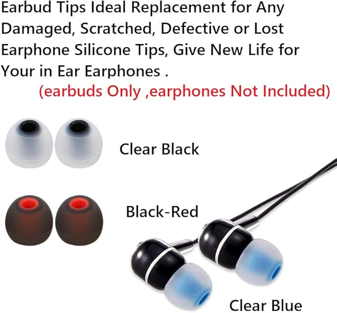Earbuds Replacement Tips Silicone Earbud Tips Ear Gels Fit