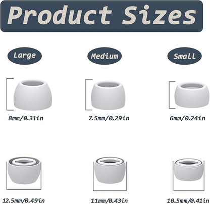 6 Pairs Replacement Eartips for Samsung Galaxy Buds Pro Headphones, Silicone