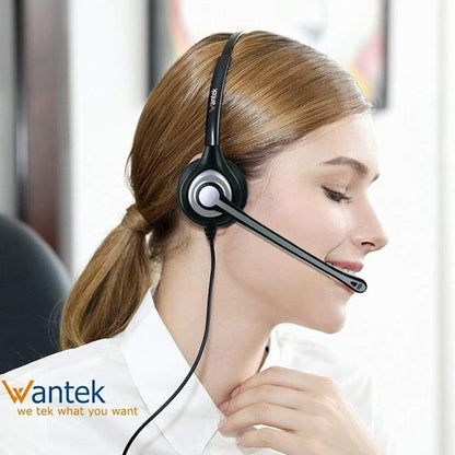 Wantek Phone Headset Wired Computer Headset