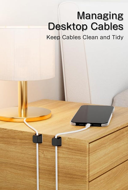 Viaky 8 Pack Magnetic Cable Clips, Large Size Under Desk Cable Management