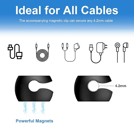 Wanheart Magnetic Cord Holders, Magnetic Cable Organizer