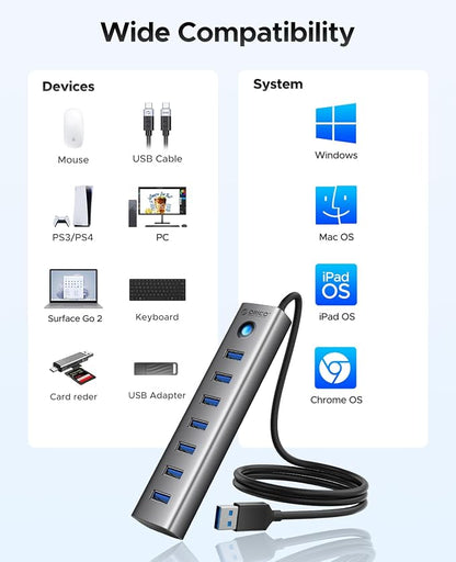 ORICO Aluminum 7-Port USB Hub