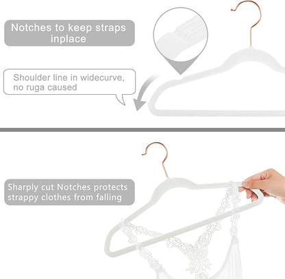 MIZGI Kids Velvet Hangers,Non-Slip Big Kids Hangers,14 Inch Hangers for Youth,Teen Clothes,Pack of 50