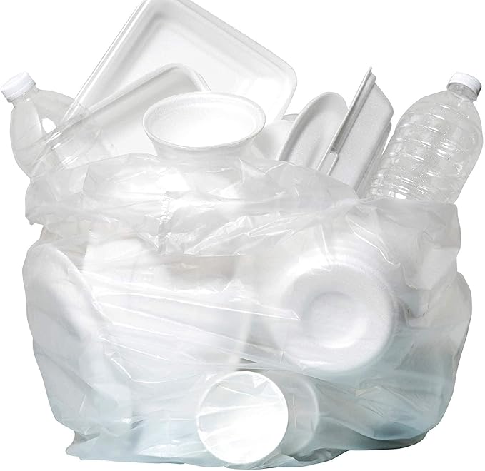 Aluf Plastics High Density Trash Bags, 45 Gallon, 14 Micron,