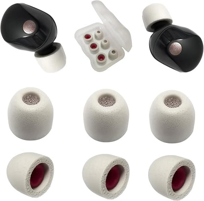 Memory Foam Earbuds Tips for Sony WF-1000XM5, 3 Pairs Extra Small