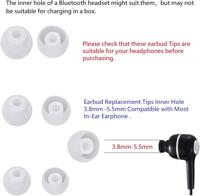 Earbud Replacement Tips Silicone Earbud Tips Earbuds Cushions