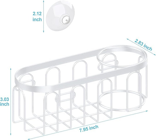 Yazoni 2-in-1 Sponge Holder for Kitchen Sink, Sink Caddy Kitchen Sink Organizer