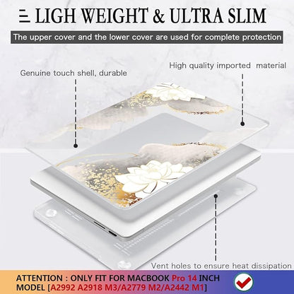 CISSOOK Compatible with MacBook Pro 14 inch Case 2024 2023-2021 Release Model:
